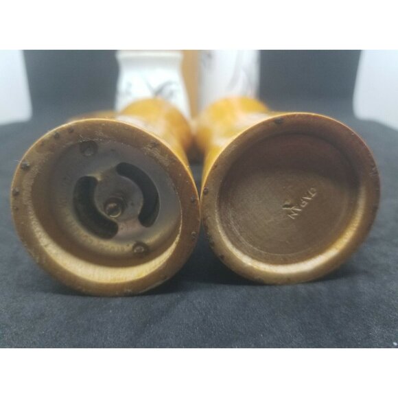 Woodpecker WoodWare Condiment Caddy Angel Fish Cruet Set Mid Century - Picture 9 of 12